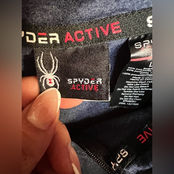 NEW MENS SPYDER ACTIVE 1/4 ZIP TOP! HIGH PERFORMANCE! SPYDER 1/4 ZIP Size L - Picture 7 of 8